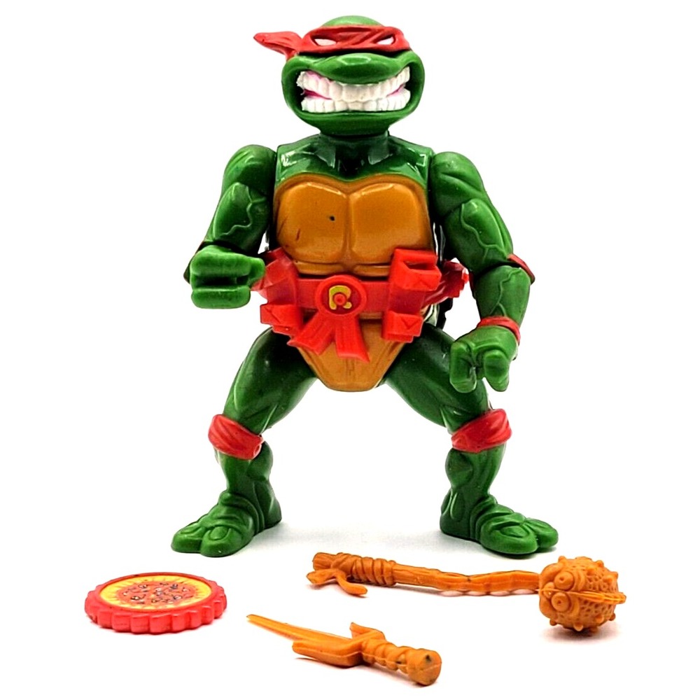 VTG 1991 TMNT TEENAGE‎ MUTANT NINJA TURTLE SHELL STORAGE RAPHAEL WITH WEAPONS